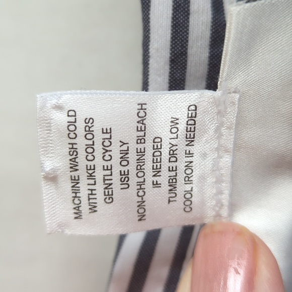 Country Store Striped Embroidered Butterfly Button Down Blouse 1X Gray White - Picture 16 of 16